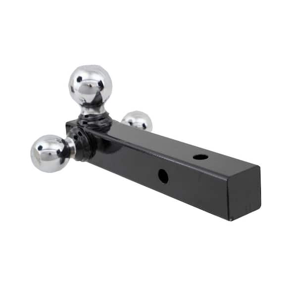 Tri-Ball Hitch-Solid Shank with Chrome Towing Balls