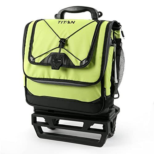 Titan Deep Freeze Wheeled Cooler - 60 Can Rolling Cooler - Citrus Green - Coo...