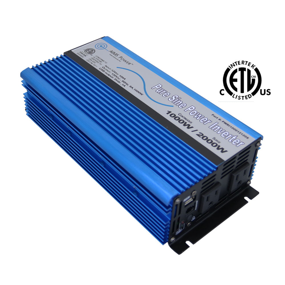 Aims Power PWRI100012S 1000 Watt Pure Sine Power Inverter