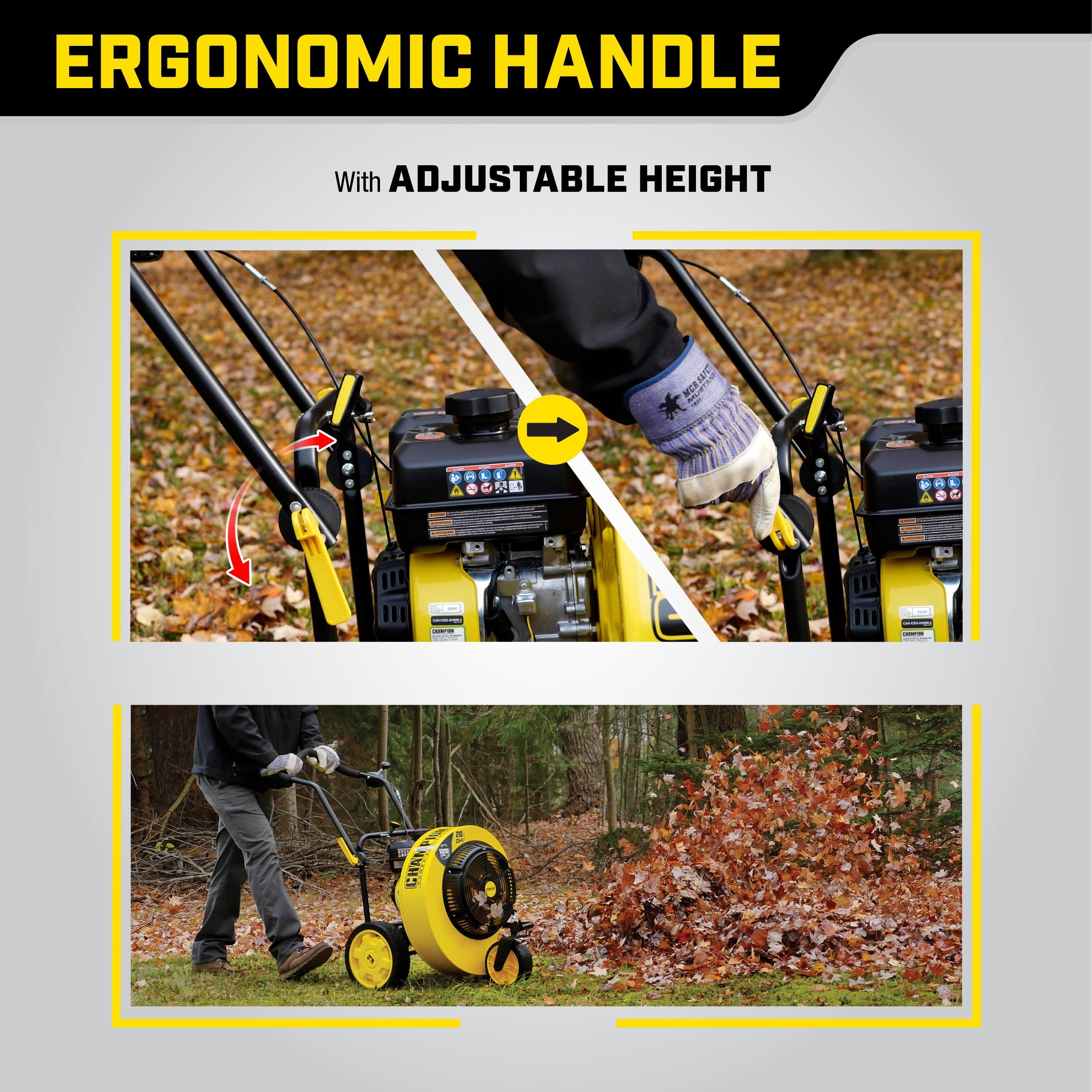 Champion Power Equipment 212cc 1200 CFM Walk Behind Leaf Blower