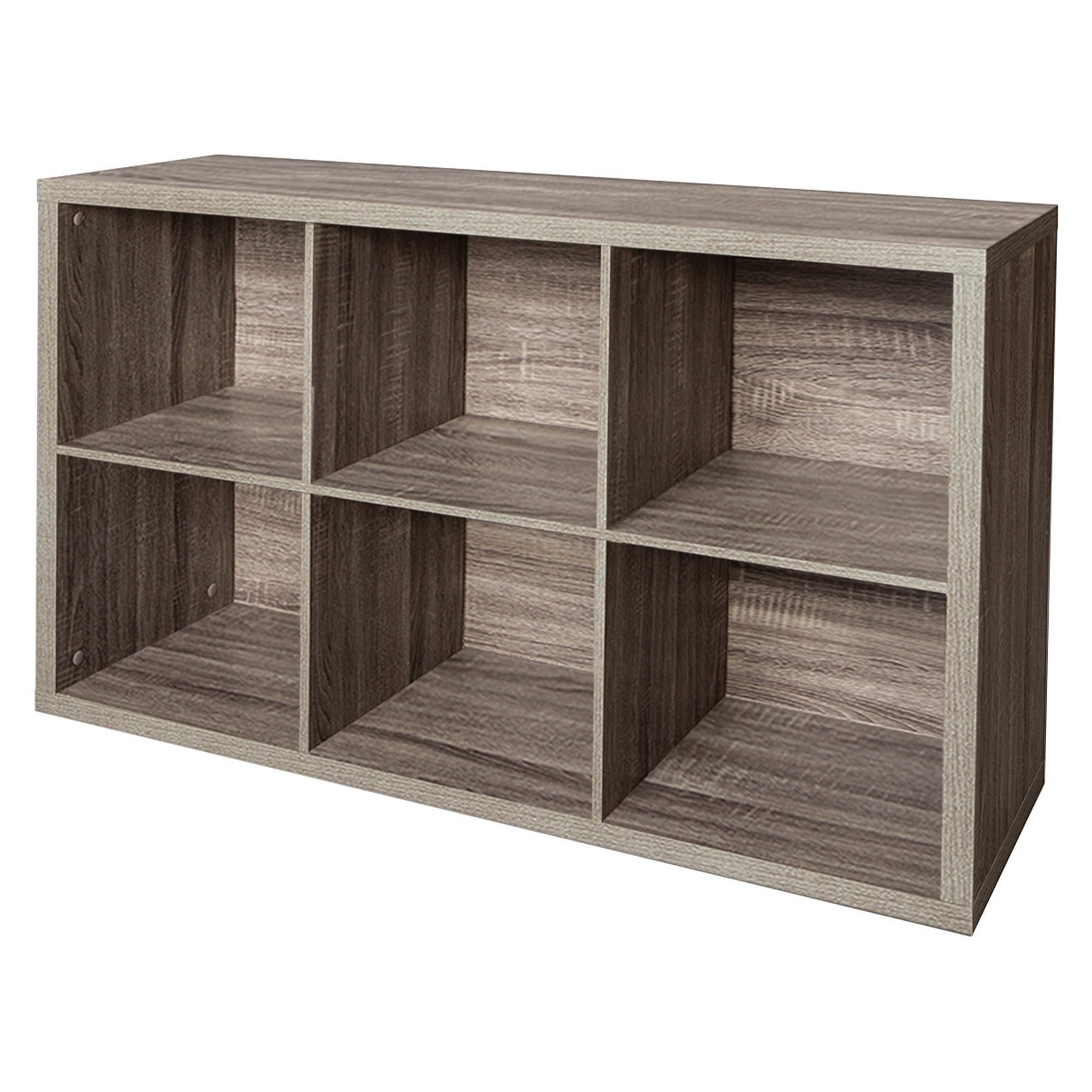 ClosetMaid Decorative 6 Cube Open Home Display Storage Organizer, Gray