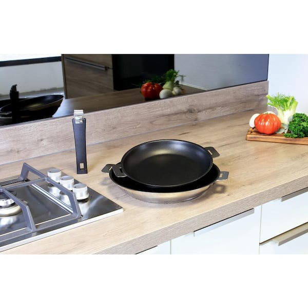 Tulipe 3-Piece Stainless Steel Nonstick Frying Pan Set