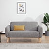 A&D Home Linda Polyester Round Arm Loveseat Sofa, Light Gray