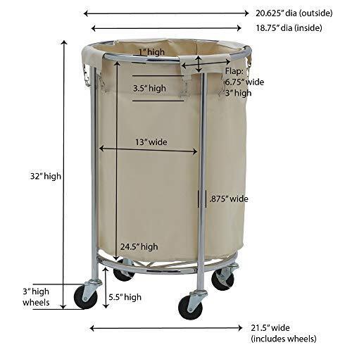 Commercial Round Laundry Hamper Large