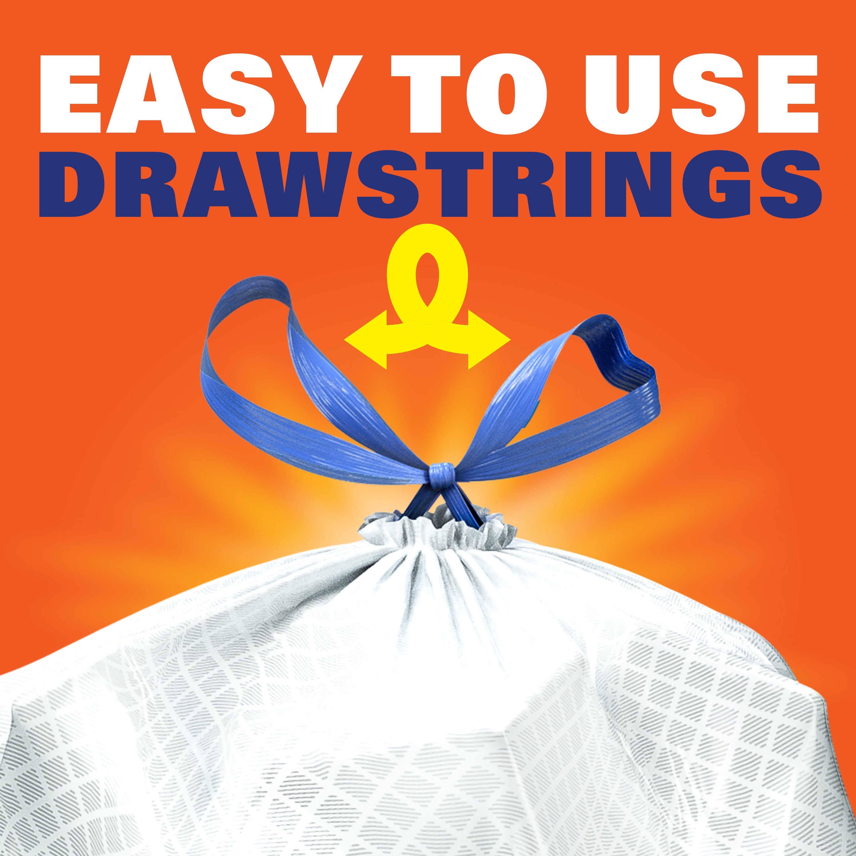 Hefty Ultra Strong Tall Kitchen Trash Bags, Unscented, 13 Gallon, 80 Count