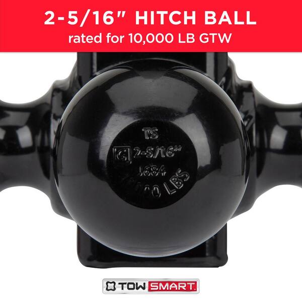 Class 3 Up to 10,000 lb. 1-7/8 in., 2 in, and 2-5/16 in. Ball Diameters TriBall Adjustable Trailer Hitch Ball Mount