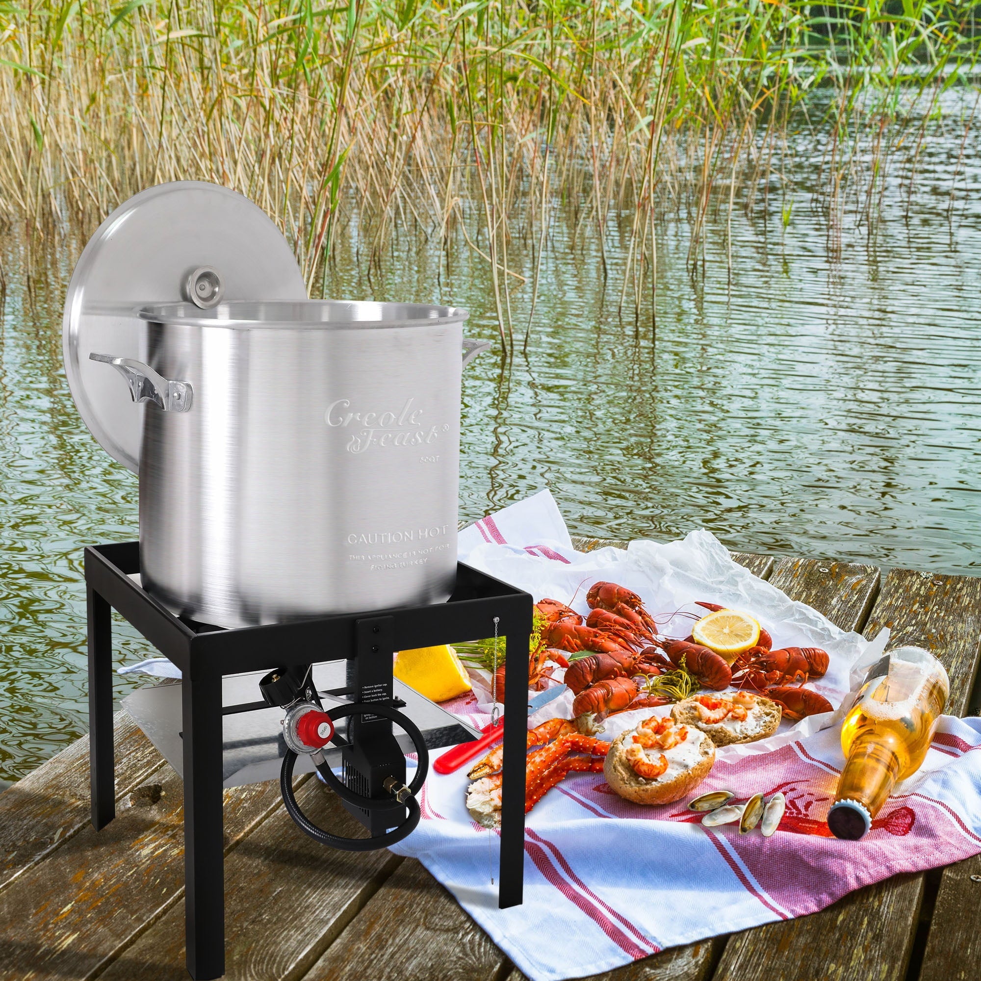 Creole Feast SBK0601, 60QT Seafood Boiling Pot Kit