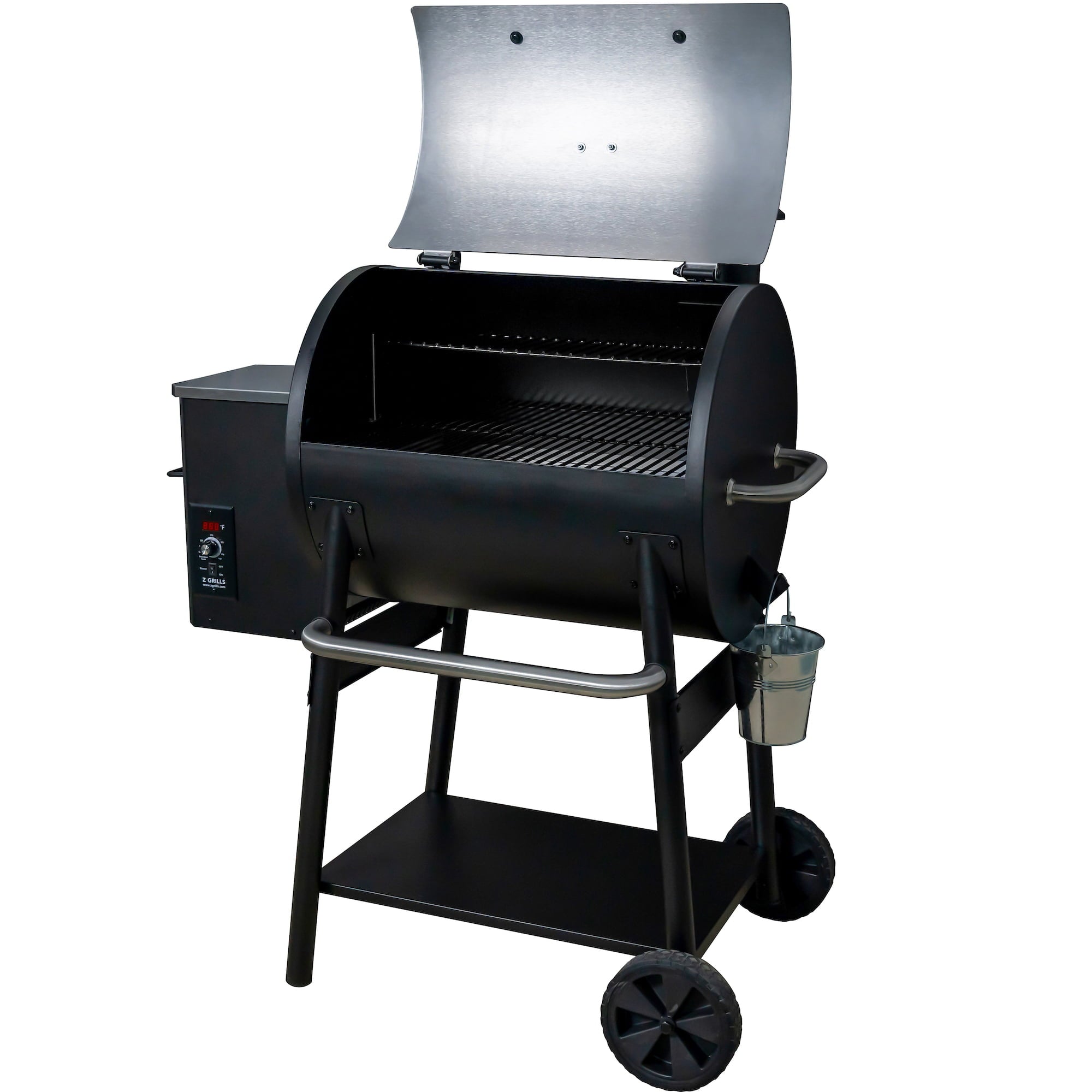 GRILLS ZPG-550A2E 590 sq. in. Wood Pellet Grill and Smoker 8-in-1 BBQ Stainless Steel