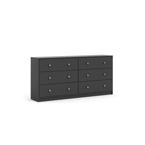 Tvilum Portland 6 Drawer Double Dresser Grey