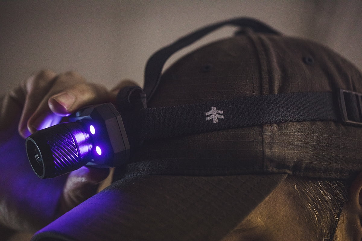 Swiss Tech Rechargeable 500 Lumens LED Headlamp, IPX4 Weatherproof, UV Blood Tracker