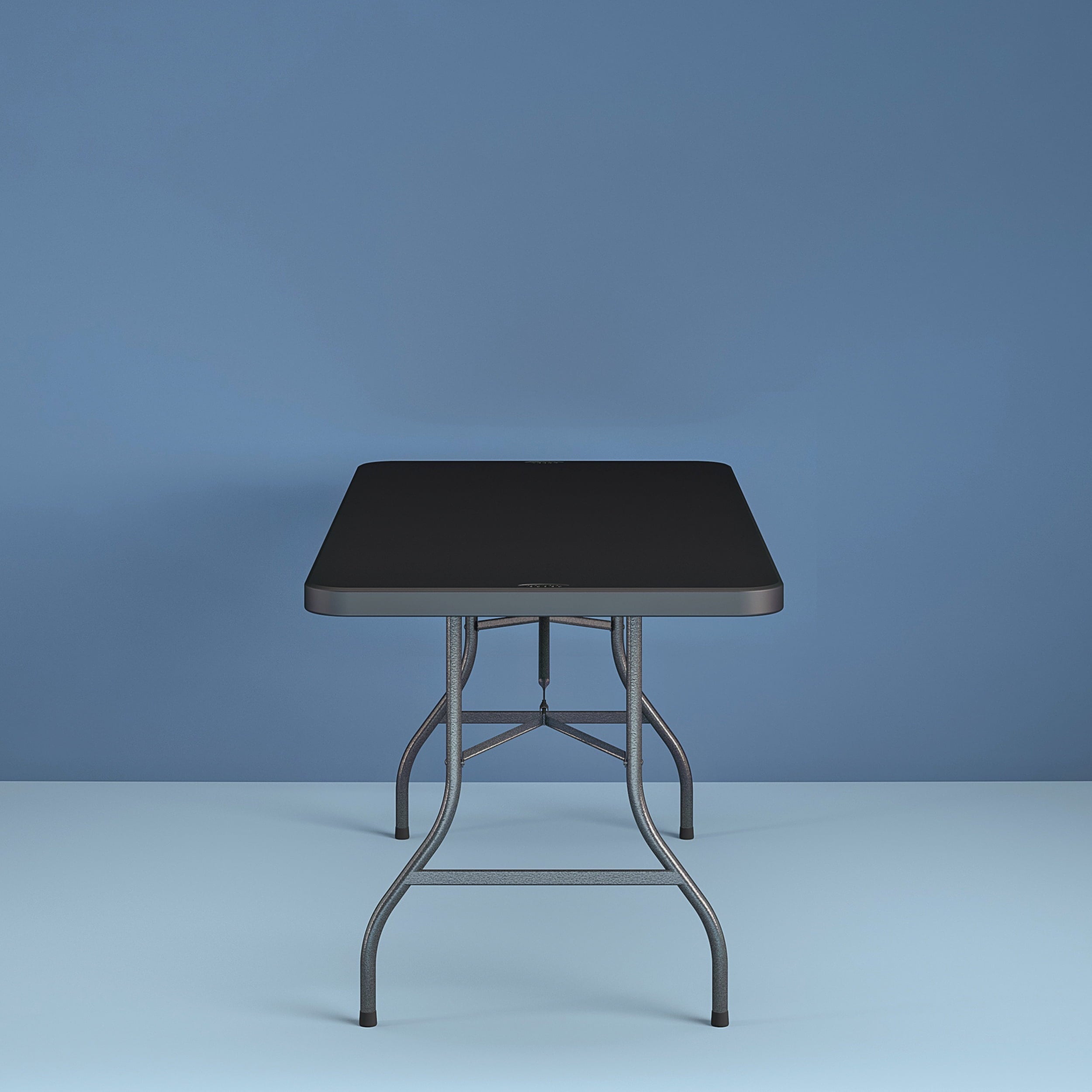 Cosco 6 Foot Centerfold Folding Table, Black