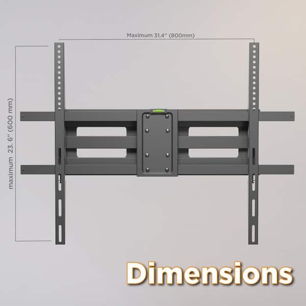 Extra Large Heavy Duty Full Motion TV Wall Mount for 50 in. - 110 in. TVs