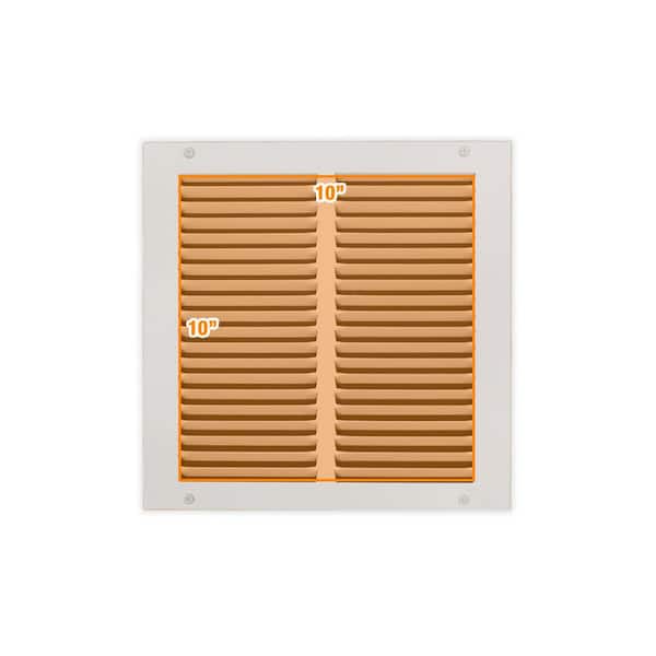 10 in. x 10 in. Steel Return Air Grille in White