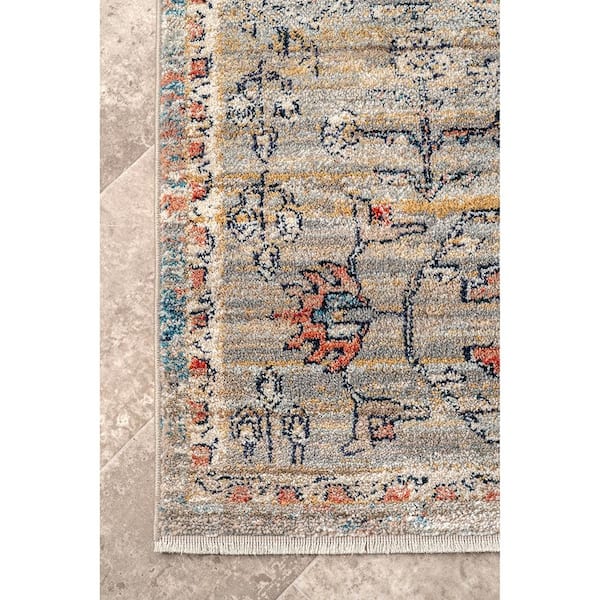 Marley Cardinal Cartouche Beige 8 ft. x 10 ft. Traditional Area Rug
