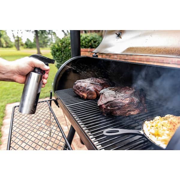 Highland Offset Charcoal Smoker and Grill in Black with 900 sq. in. Cooking Space