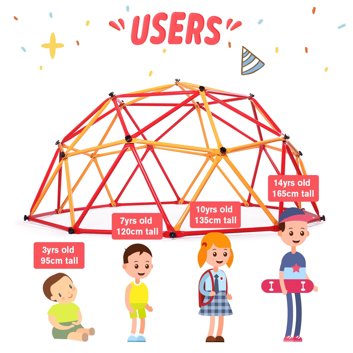 TOBBI Outdoor Kid's Dome Climber 82