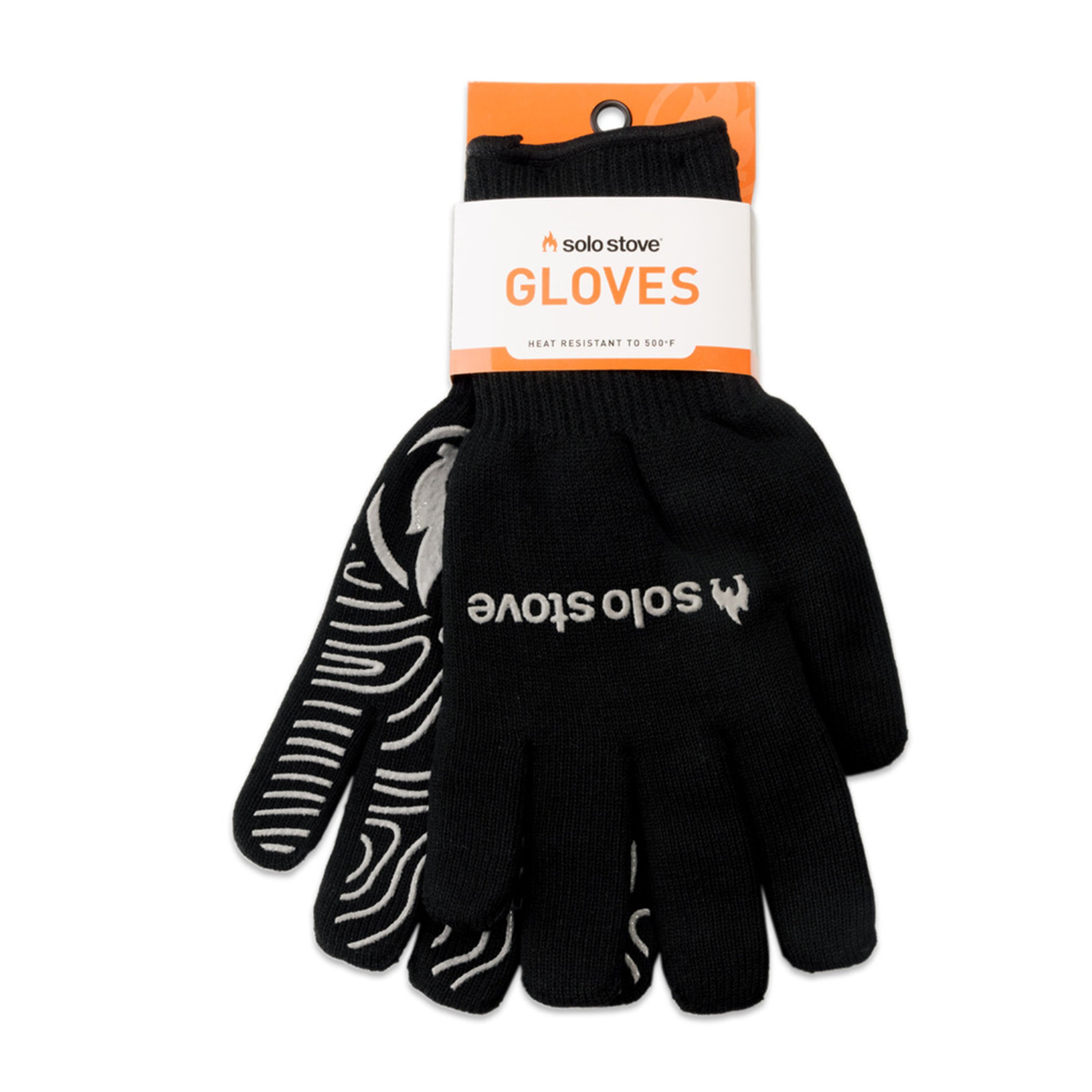 Solo Stove High Heat Gloves, Grill/ BBQ Gloves, Oven mitts, Heat-resistant up to 450°F, Non-Slip, Black, One Size