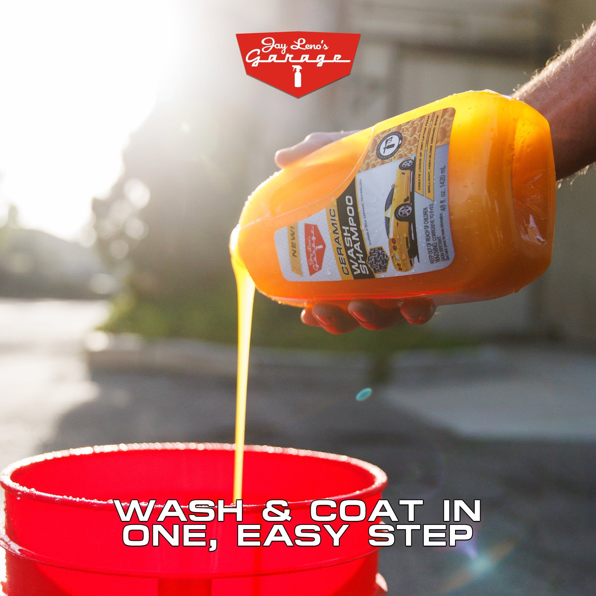 Jay Leno's Garage Ceramic Wash Shampoo (48 oz) - Clean, Protect & Boost Shine