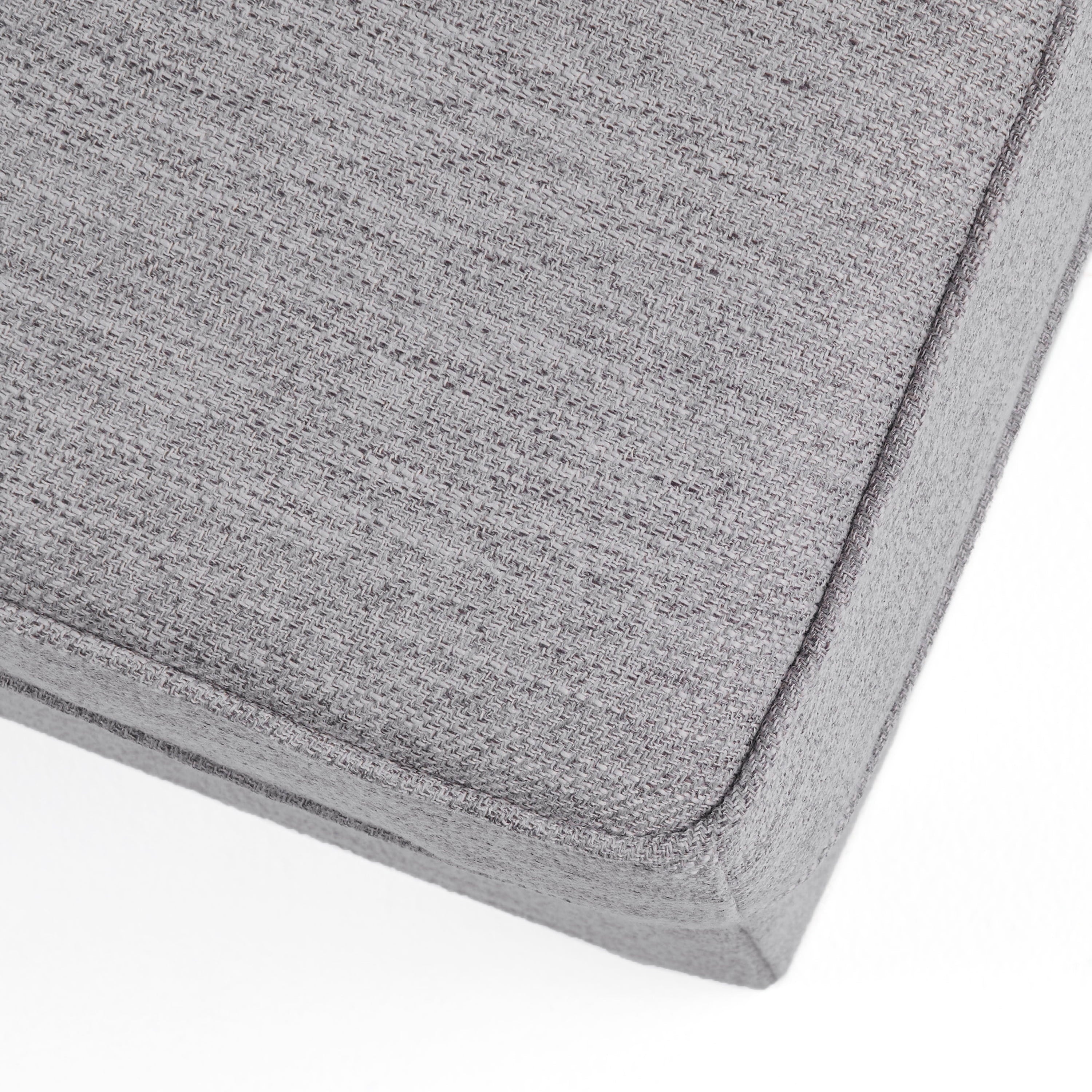 GDF Studio Tempe Fabric Left Arm Chaise Lounge, Light Gray, Dark Brown