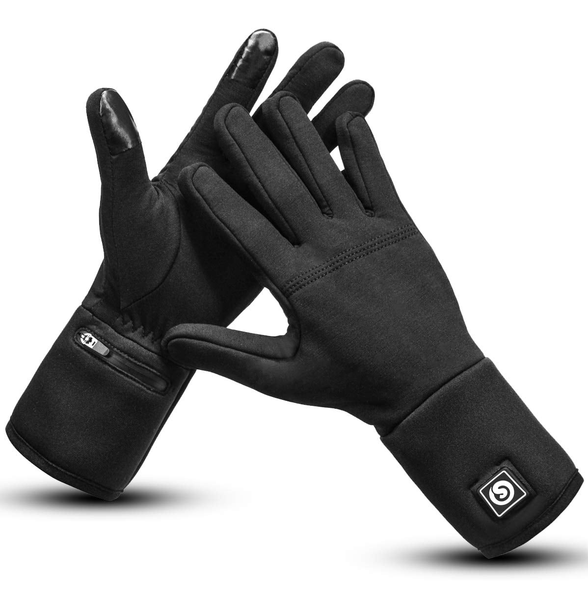 Snow Deer Liners Heated Gloves Mittensfor Men Women Rechargeable Electric Battery Ski Snowboarding Hiking Cycling Hunting Thin Gloves Hand Warmer