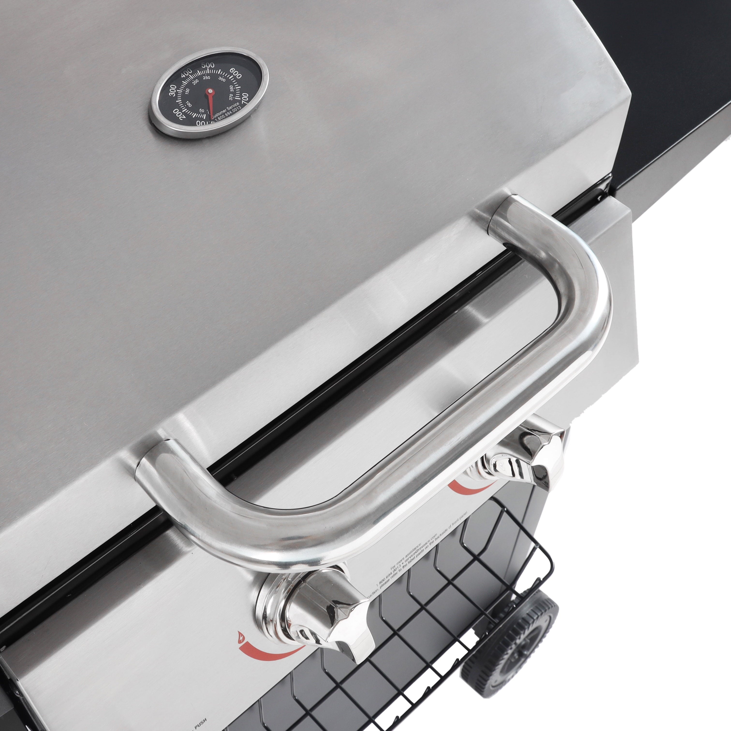 RevoAce 2-Burner Space Saver Propane Gas Grill, Stainless and Black, GBC1705WV