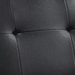 Easyfashion Convertible Faux Leather Futon Sofa Bed, Black