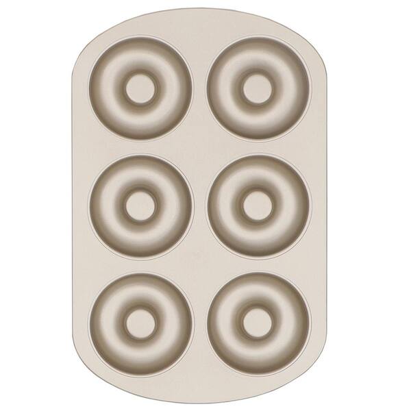 6-Cup Gold Non-Stick Carbon Steel Donut Pan