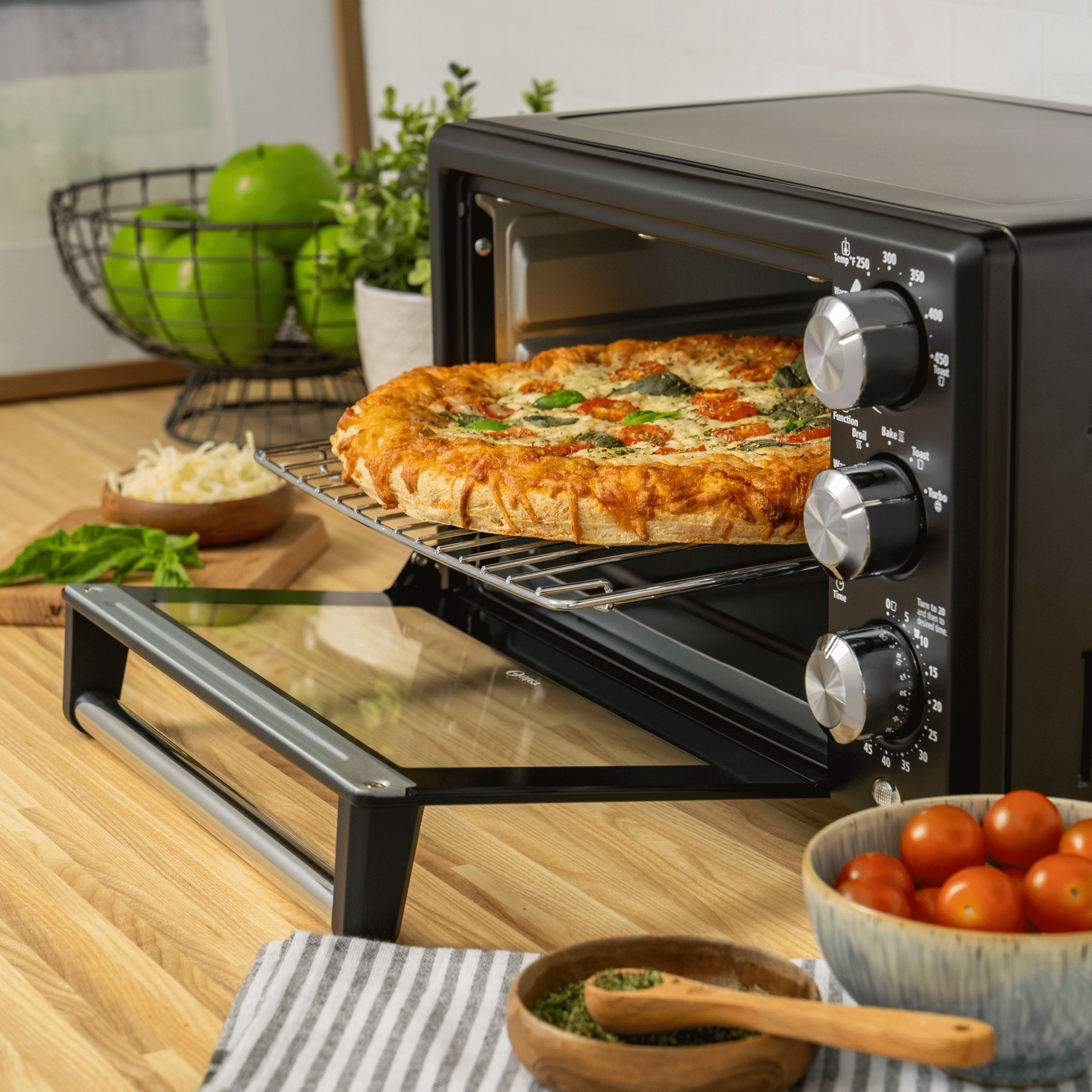 Oster® Convection 4-Slice Toaster Oven, Matte Black, Convection Oven and Countertop Oven