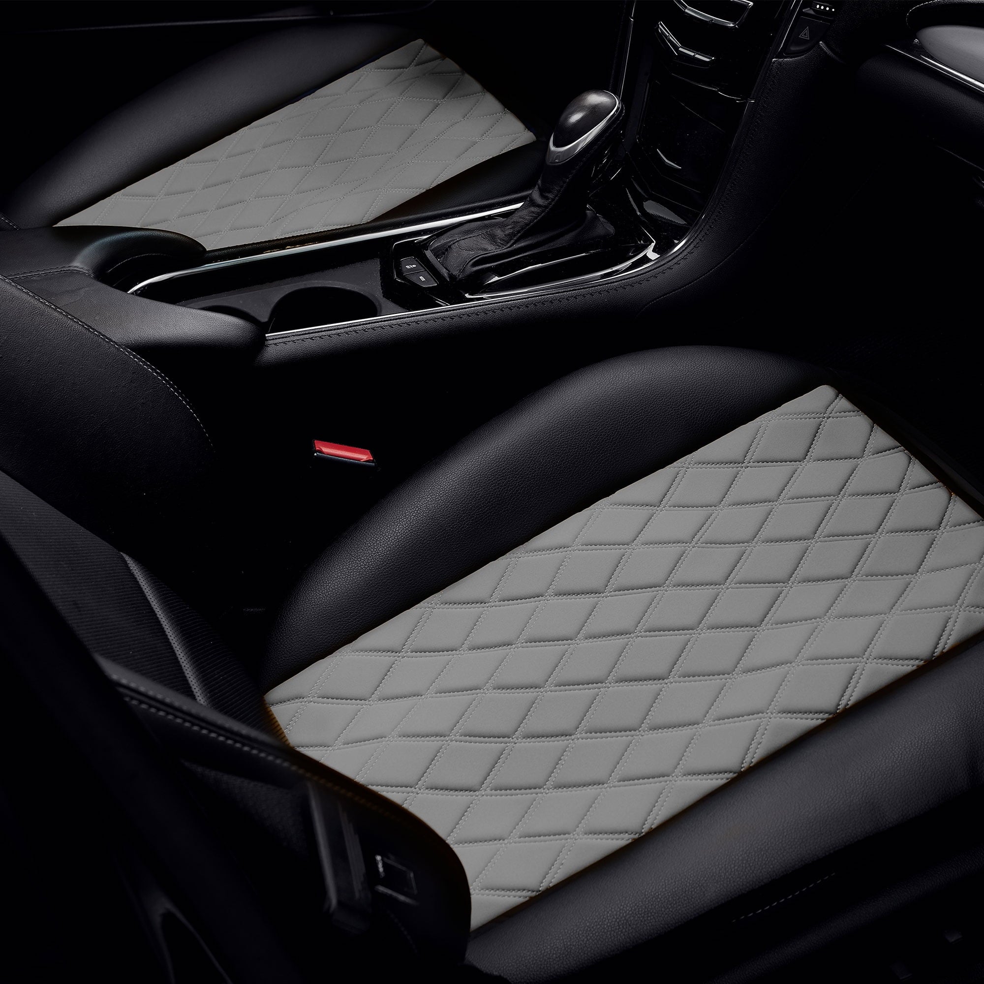 FH Group Faux Leather and Neosupreme Front Set Gray Seat Cushions with Air Freshener (AFFB210102GRAY-BT)