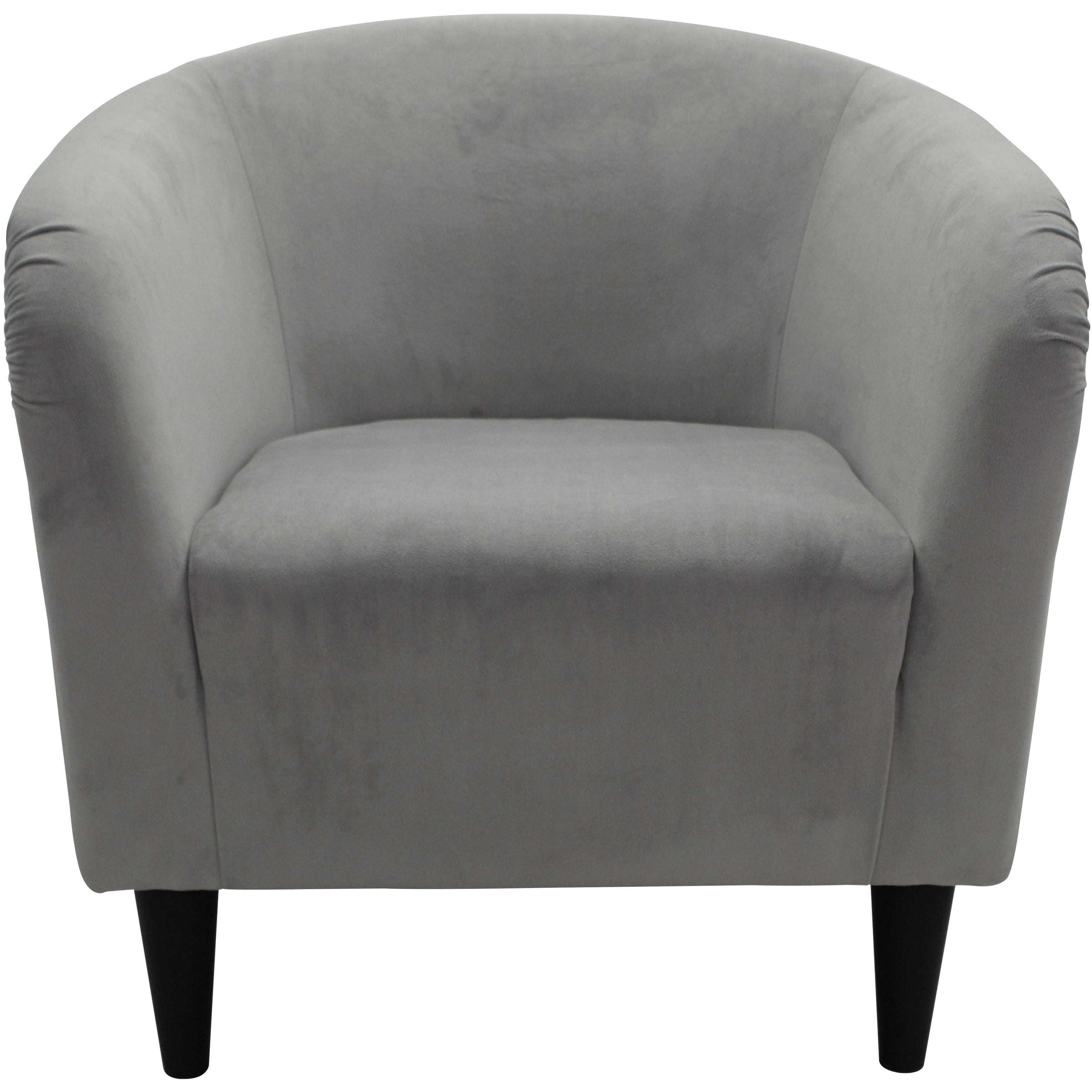 Mainstays Microfiber Tub Accent Chair, Dove Gray