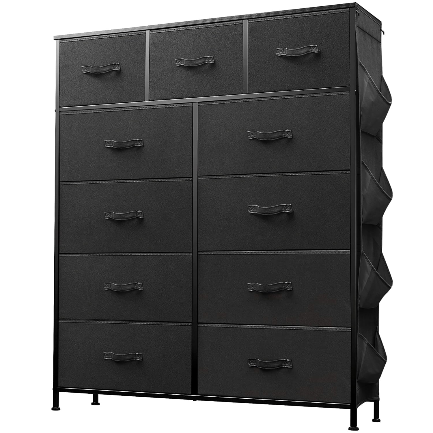 Behost Large 8 Drawer Dressers for Bedroom Furniture, Living Room, Hallway, Entryway Storage Organizer Tower, Grey