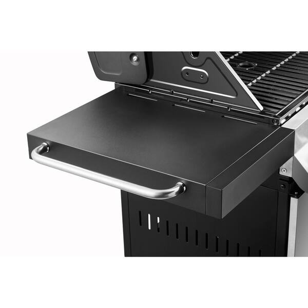 Premier 4-Burner Natural Gas Grill in Stainless Steel with Side Burner