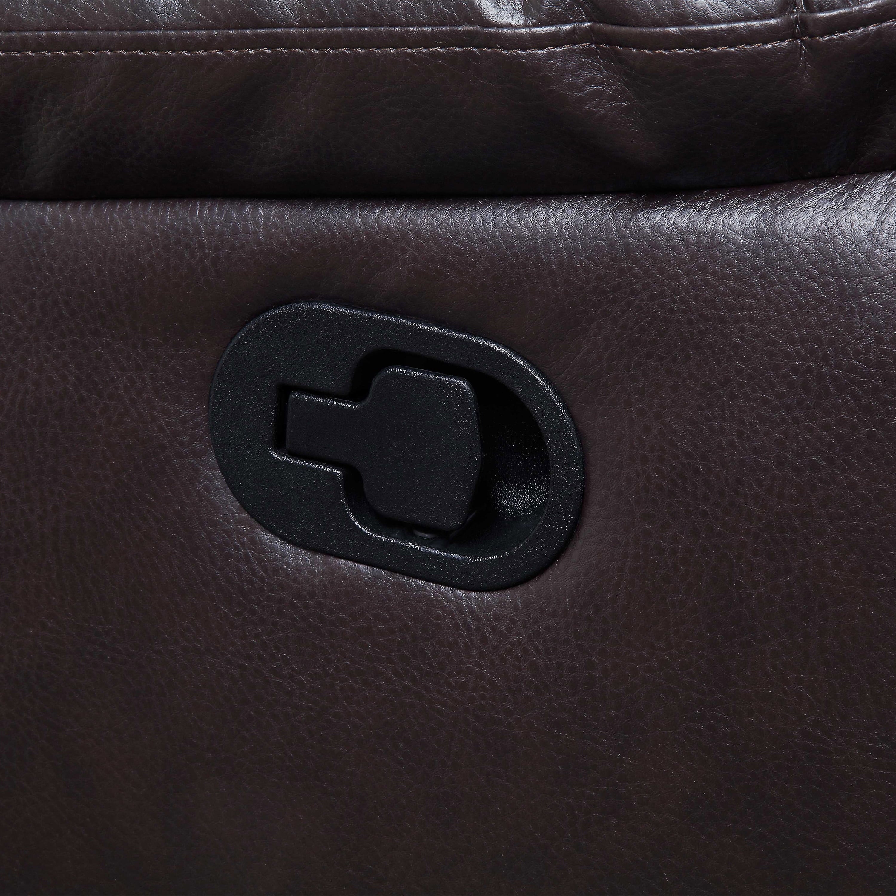 Serta Small Space Rocker Recliner, Chocolate Brown Faux Leather Upholstery