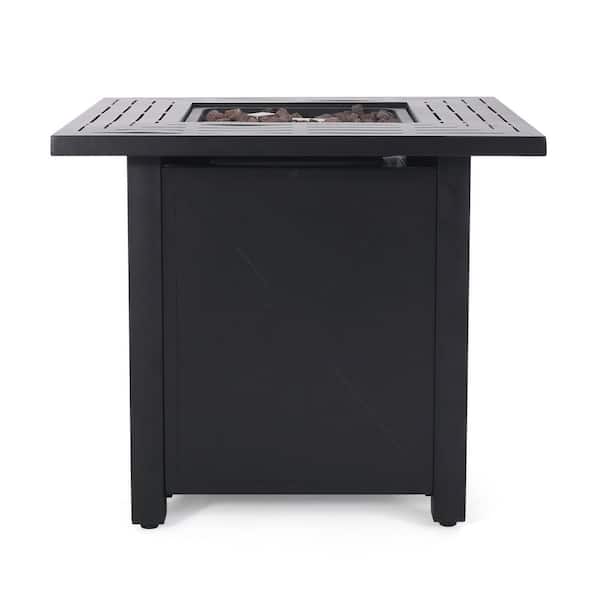 Haraldson Black Square Metal Fire Pit
