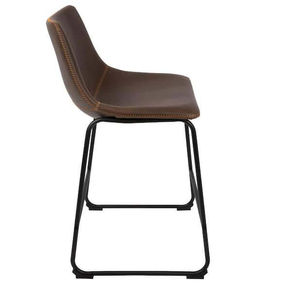 Duke Black and Espresso Industrial Counter Stool