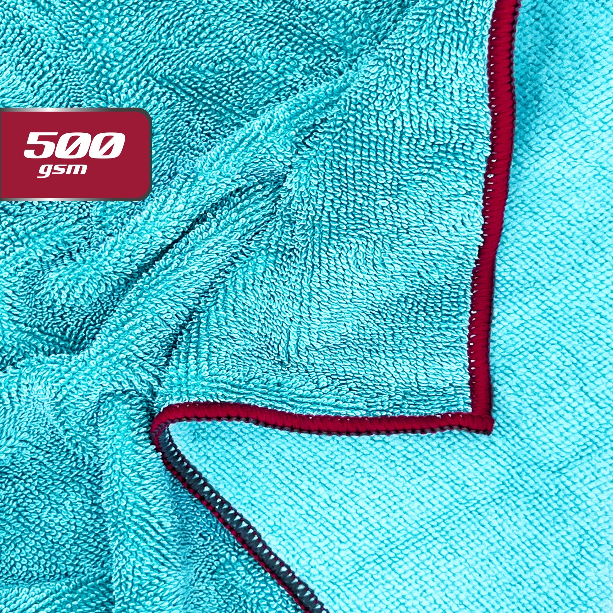 Platinum Series Twisted Terry Multi-Use, Detail, Cleaning Towel 16 x 16, 5pk, Green