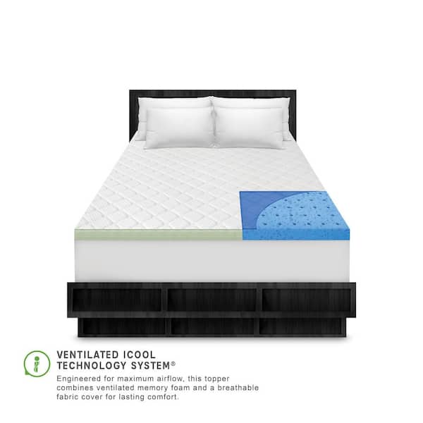 3-Inch Ultimate Cooling Luxury Quilted Memory Foam Bed Topper 3 in. Medium No Pocket Memory Foam Full Mattress Topper