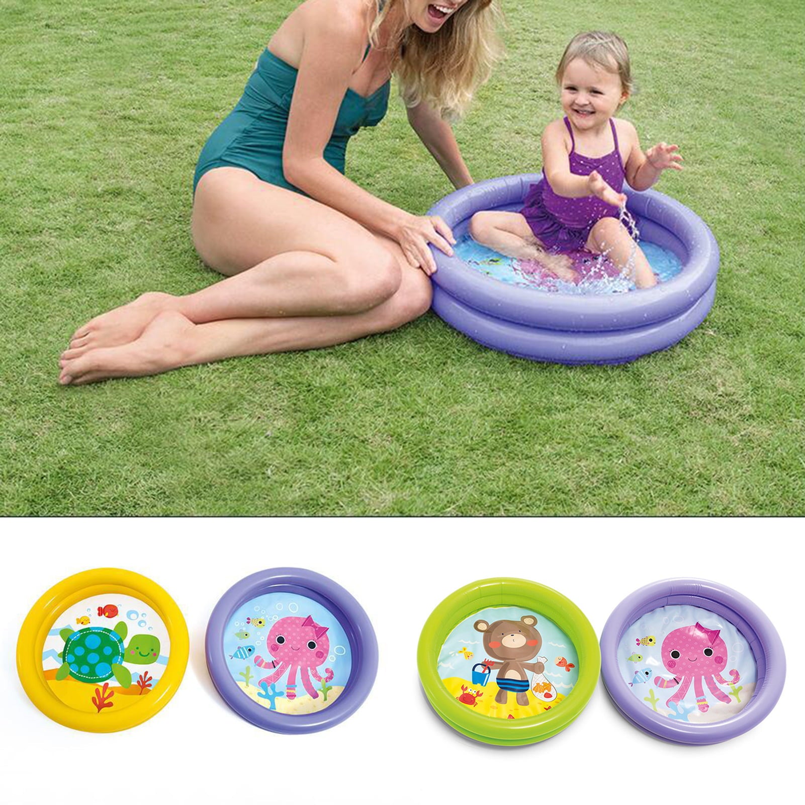 TOPOINT Inflatable Kiddie Pools, Blue Swimming Pool For Kids Summer Fun, Indoor&Outdoor Water Pool Baby Pool Pit Ball Pool For Ages 3+