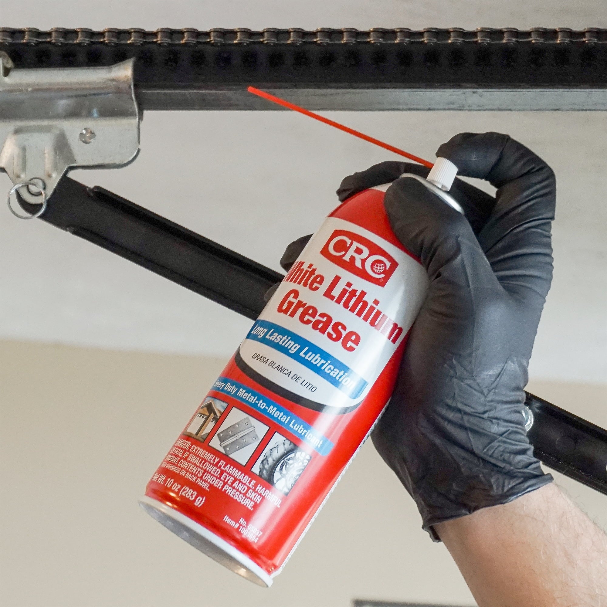 CRC White Lithium Grease Lubricant Spray, 10 oz