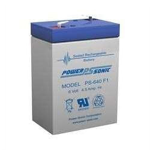 Power-Sonic PS-640 6V/4.5AH Sealed Lead Acid Battery-F1 Terminal - PS-640