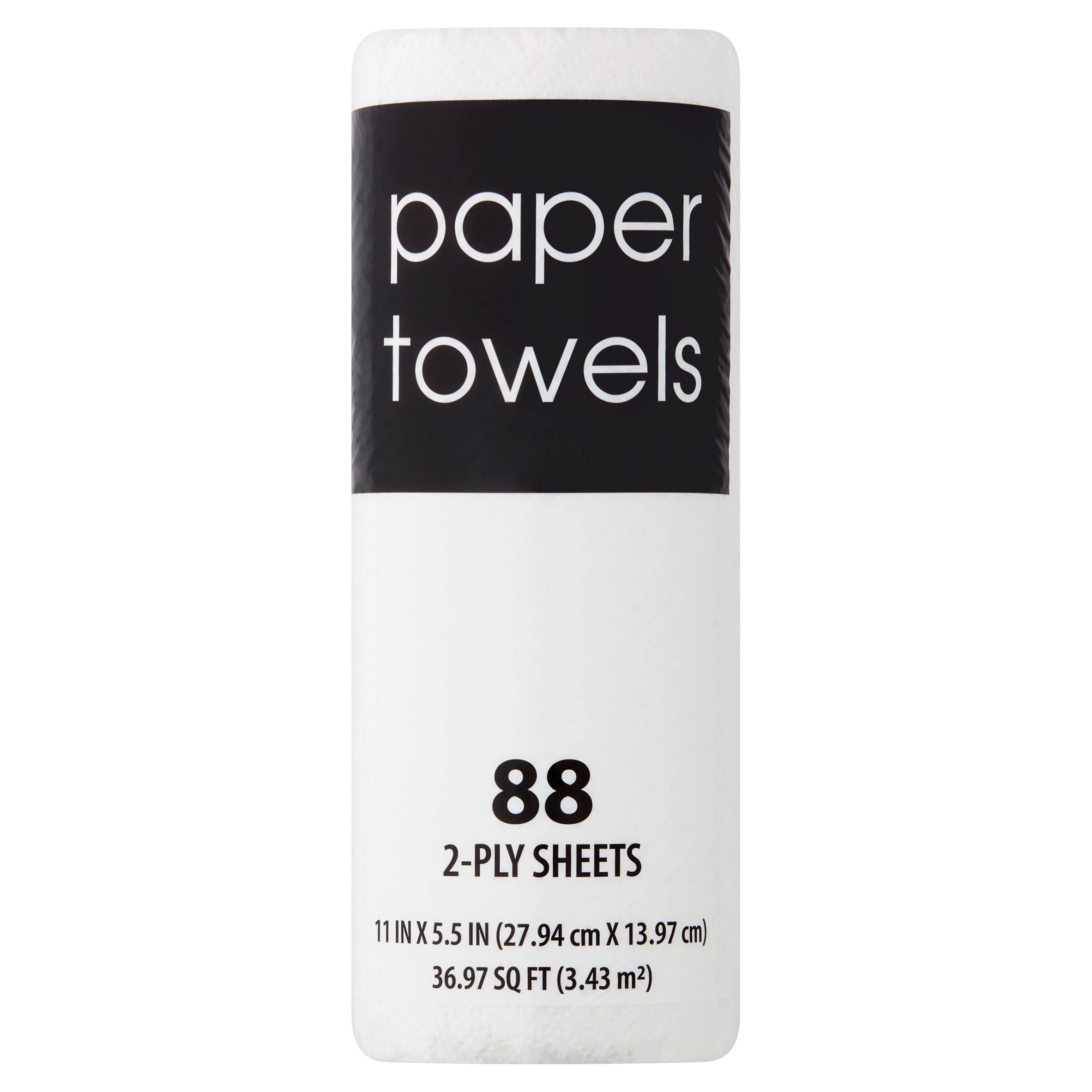 Paper Towels, 1 Roll, 88 Sheets, 2-Ply