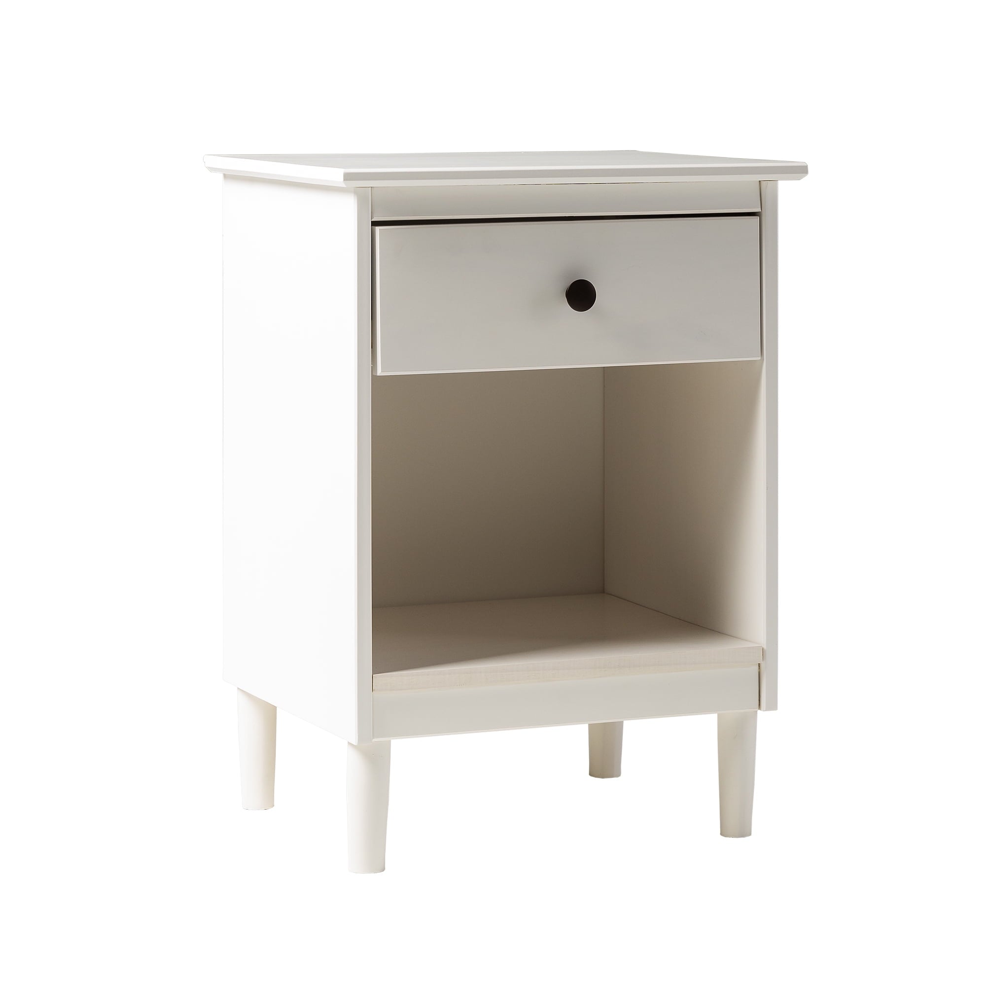 Walker Edison Wright Mid-Century Nightstand, White