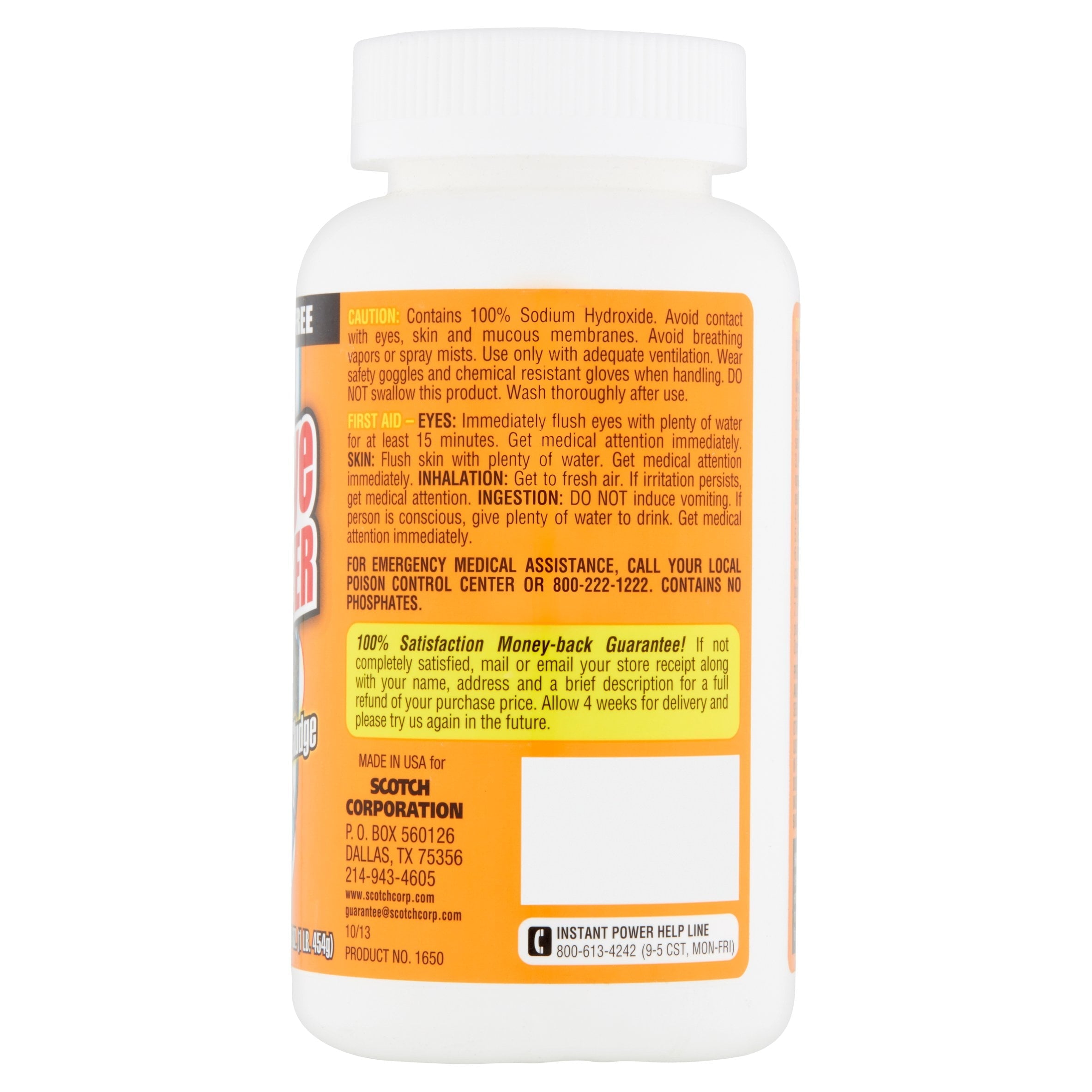 Instant Power Crystal Lye Drain Opener, 16 oz