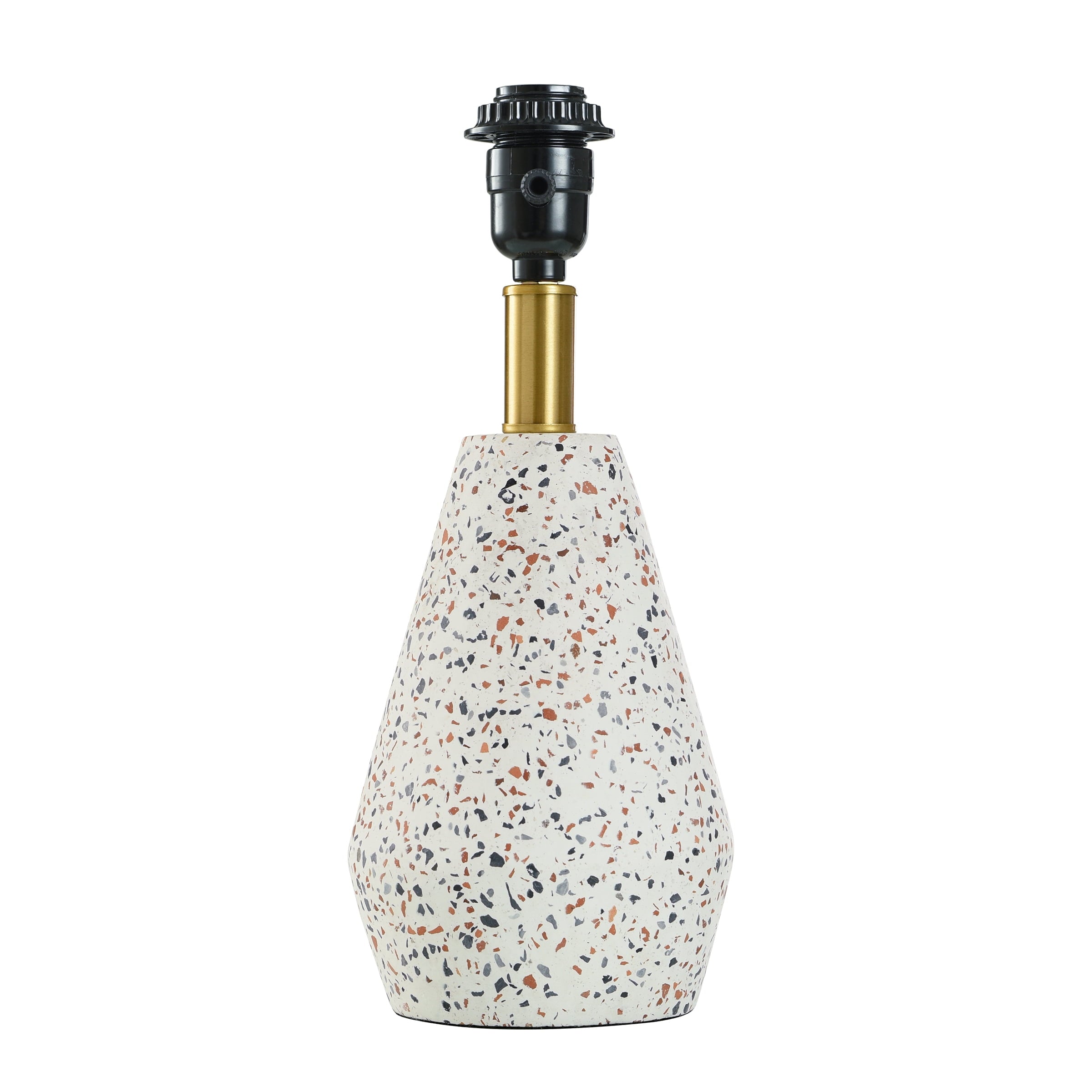 Mainstays Terrazzo Table Lamp with White Drum Shade, 16.75