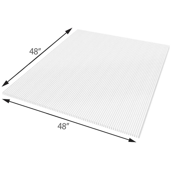 48 in. x 4 ft. Multiwall Polycarbonate Panel in Clear