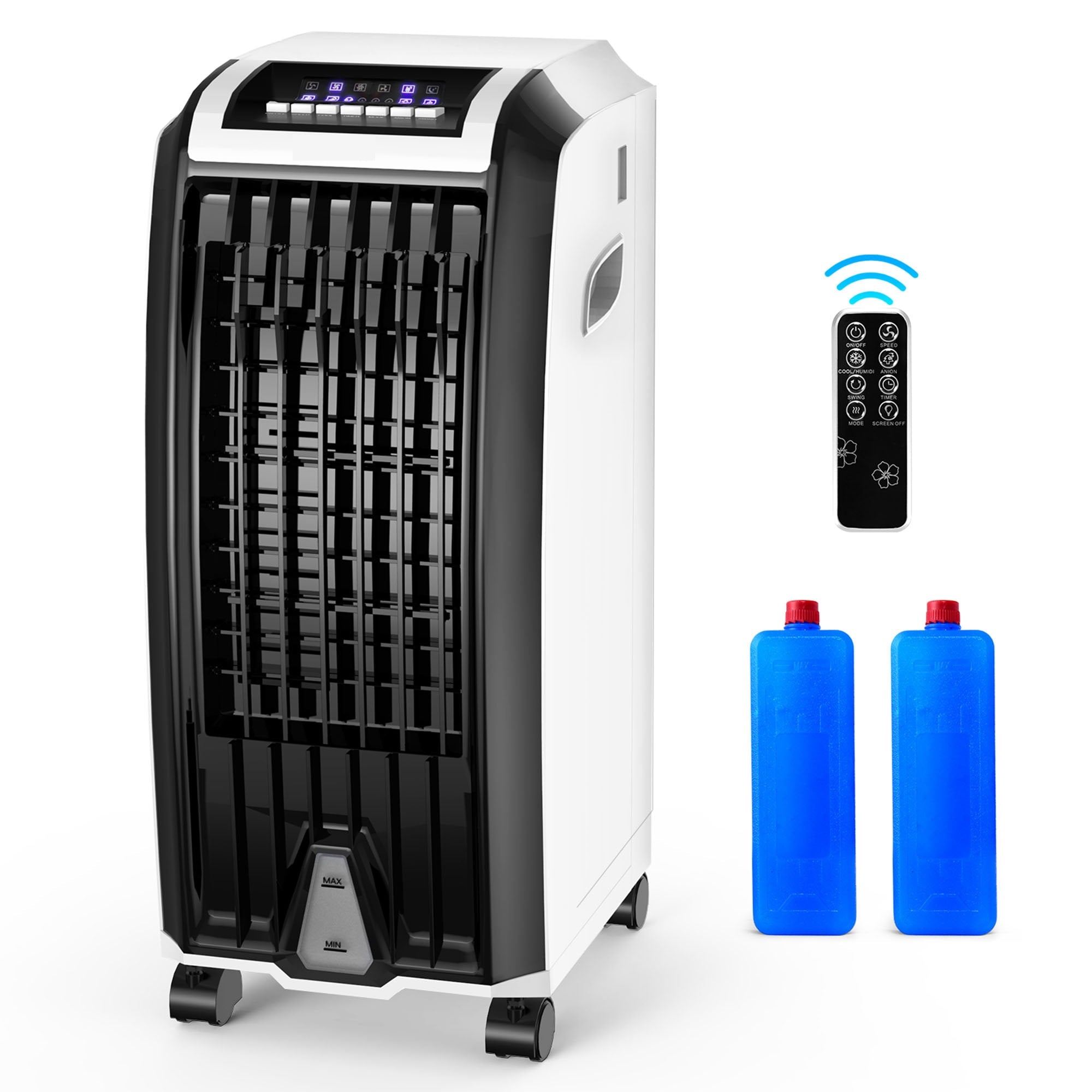 Gymax Portable Cooler Fan Air Evaporative with Remote Control Casters Home Office