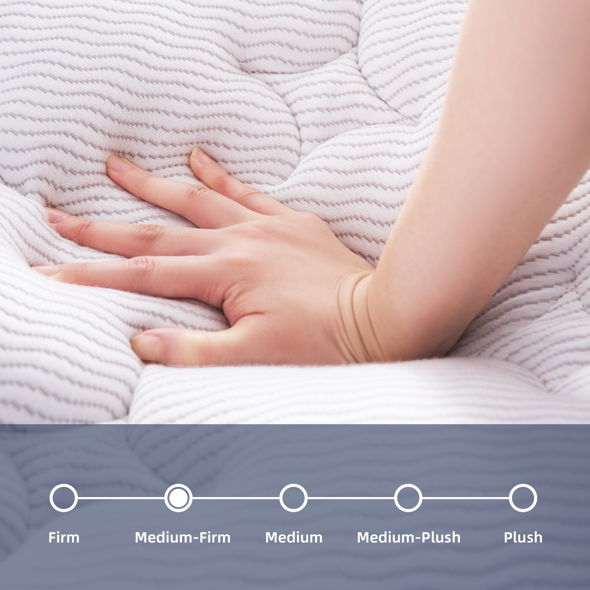 Queen 12 Inch Hybrid Mattress in a Box Medium-Firm Mattress with Cooling Gel Memory Foam for Pressure Relief