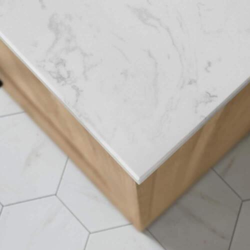 Glacier Bay Bathroom VanityTop 30"W Weathered Tan+White Cultured MarbleTop+1Sin<wbr/>k