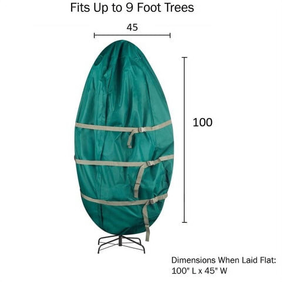 Tiny Tim Totes Upright Christmas Tree Storage Canvas Bag for 9FT Trees, Green