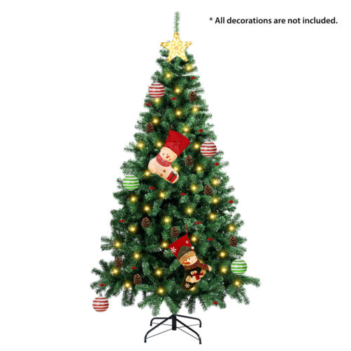 7ft Christmas Tree PVC Foldable Metal Stand Artificial Xmas Decoration